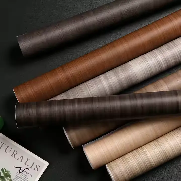 Wood Grain Pvc Decorative Film Roll